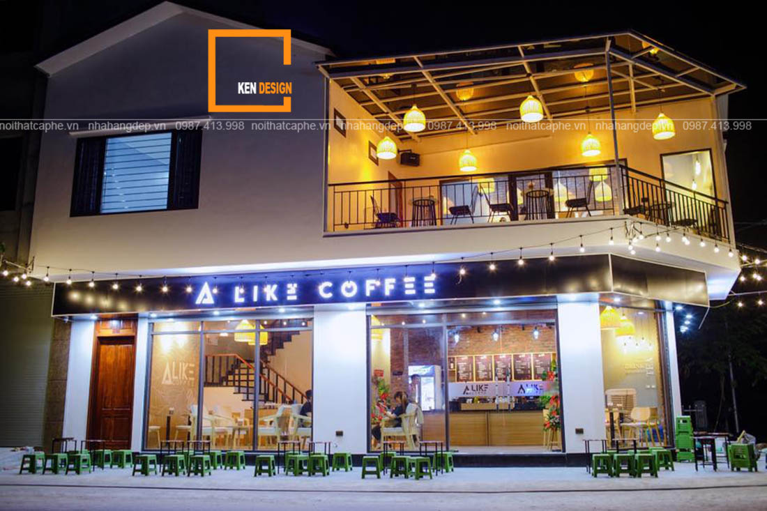 thiết kế quán cafe